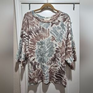 Millibon USA Tie Dye Dolman Knit Top Size Small Oversized Fit NWOT